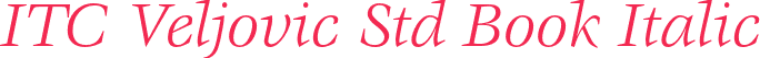 ITC Veljovic Std Book Italic